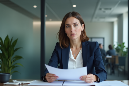 Femme professionnelle en réunion de formation