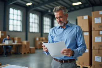 Manager logistique en entrepôt moderne en réunion